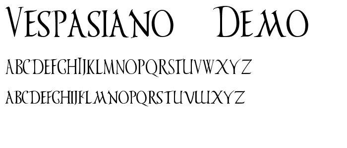 Vespasiano Demo font